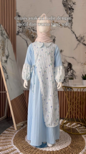 Gamis Anak Elora Mix 4–13 Tahun Warna Pastel Kekinian dan Anggun