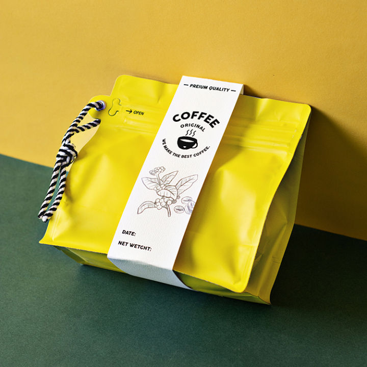 Lanyard Coffee Bag Tea Biscuit Candy Packaging Bag EightSide Seal with