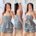 ERICA SMOCKING TUBE TOP & SHORT TERNO COORDS || FASHION TRENDY OOTD. 