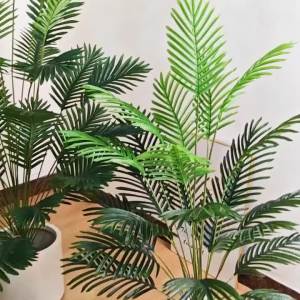 52-125cm Large Artificial Palm Tree Tropical Fake Plant Green Plastic Palm Leaf Branches Suitable for Home Garden Decoration