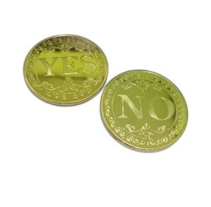 hadiah souvenir coin gold YES dan NO