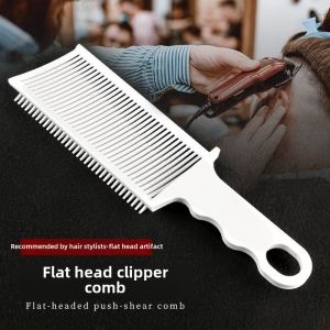 Professional Men Flat Top Fading Comb Barber Blending Clipper Hair Cutting Comb Heat Resistant Fade Comb Salon Styling Tools