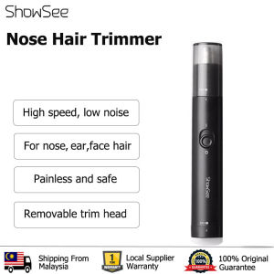 ShowSee Mini Electric Nose Hair Trimmer for Men Ear Hair Clipper Trimmer Shaver Cutter Low Noise Washable C1-BK