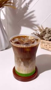 [HCM] Cốc thủy tinh chịu nhiệt có vòng gỗ chống nóng-Hesede