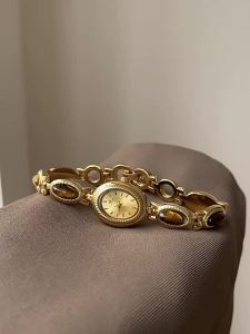 Jewatchyer | High End Medieval Light Luxury Pearl Bracelet Watch Jewelry Jade Quartz Bracelet Womens Watch Gift For Women Lady Fashion Watch