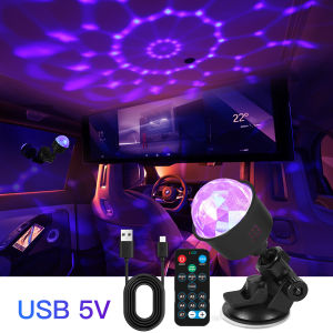 LED Stage Disco Light Rotating DJ Ball Strobe Remote Sound Control Magic Dance Car RGB Christmas Gift Club Party Laser Show Lamp
