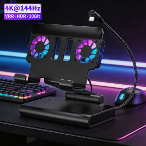 100W Docking Station for Switch 2 with Dual Cooling Fan 4K 60Hz HDMI 1000Mbps Ethernet Compatible with ROG Ally/AllyX SteamDeck