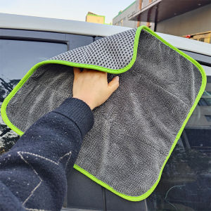Seamital 40x40cm khăn lau xe ô tô 850gsm hấp thụ cao Khăn lau vải nhung san hô bện xoắn vải dịch vụ chăm sóc xe ô tô khô Rag
