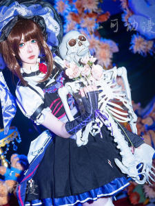 Fifth Personality Gardeners Halloween Concert Role-playing Emma Woods Cosplay Costume Short Sleeve Game Originated Cosplay Womens Set