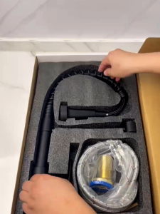 Baokemo Spring Kitchen Faucet with Pull Down Sprayer Stainless Steel Faucets for Kitchen Sinks with G1/2 inlet pipe