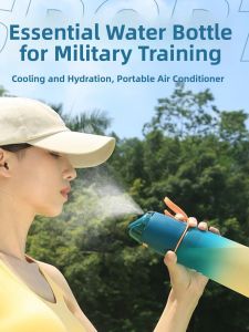 MONLEYTA | Portable Large Capacity Sport Water Bottle For Women Summer Spray Cup Military Training Durable Heat Resistant Food Grade Plastic