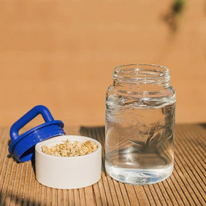 N.K.【Ready in Stock】 300ml Portable Water Cup Student Water Bottle Transparent Cup With Handle