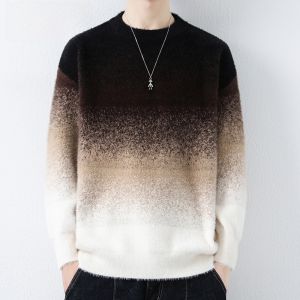 HENGYUANXIANG | Hengyuanxiang Mens Round Neck Knitwear Anti-Ball Turtleneck Sweater Casual Warm Autumn Winter Fashion City Style Long Sleeve