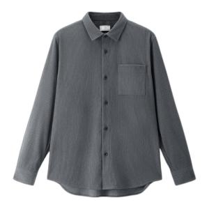 Giordano Mens Corduroy Shirt Casual Long Sleeve Commute Style Standard Fit Button Detail Polyester Fiber Pure Color 2025 Autumn Winter New Arrival