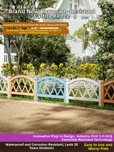XiMei WoodWork | Weather-resistant Wooden Garden Fence White Curved