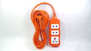 Ổ cắm điện Kenno 3 lỗ chịu tải 2200W dây dài 5.0m 6P-5 (có dây) và ổ cắm điện Kenno 3 lỗ chịu tải 2200W ( không có dây )