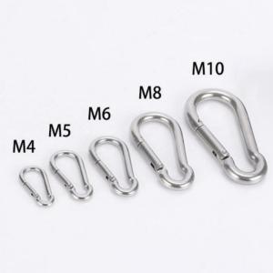 1/2PCS Heavy Duty Carabiner Snap Hook M4 M5 M6 M8 304 Stainless Steel Quick Link Lock Ring Climbing Hooks Hanging Accessories