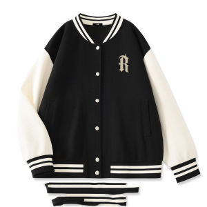 American Style Baseball Jacket Mens Outerwear Couples Clothes 2024 New Quimper Sweatshirt Loose Fit Fashion Urban Youth Polyester Fiber