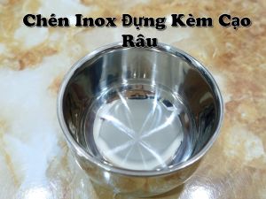 Chén inox 304 đựng kem cạo râu cho nam sử dụng tại nhà.