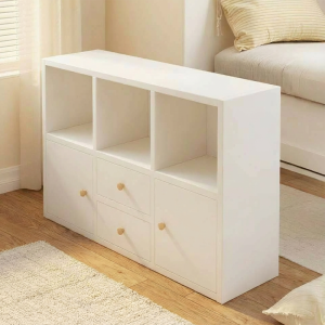 ZHUOHE | Cream-colored Storage Cabinet Divider Multipurpose Shelf