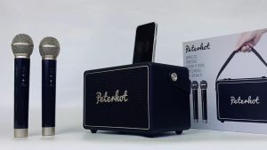 A108W Loa karaoke gia đình đa chức năng kèm micro và máy chọn nhạc bo mạch âm thanh livestream karaoke micro không dây