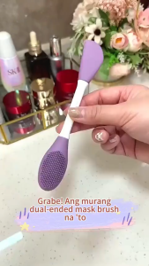 17KM Double Head Silicone Mask Brush Cleansing Brush Massage Cleaning Multifunction Beauty Tool