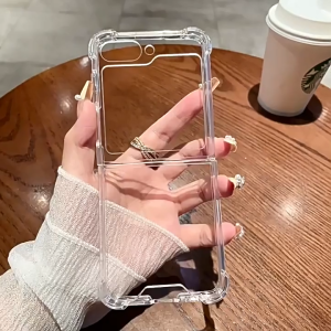 Z Flip 8/7/6/5/4/3 Anti Fall TPU + PC Protective Clear Aurora Phone Case