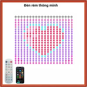 Đèn Rèm LED RGB Thông Minh Với Ứng Dụng Đồng Bộ Nhạc Độ Sáng Điều Chỉnh Được Mẫu Tự Thiết Kế Cho Trang Trí Tiệc Giáng Sinh Đèn Dây Trang Trí