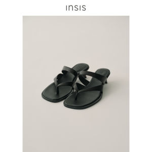 INSIS FEMME | Elegant Sheepskin Low Heel Cross Sandals