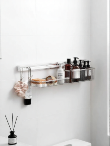 YUSHIJIA | No-drilling Stainless Steel Bathroom Storage Rack