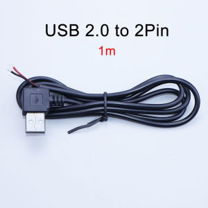 YanXi 2Pin 4Pin USB 2.0 / Type C Charger Connector Elbow Head Male Jack Power Supply Extension Cable DIY Data Line Wire