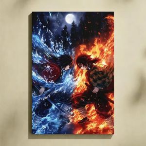 Bandai | Tranh Thêu Kim Cương Tự Làm Chủ Đề Anime Diệt Quỷ Dán Đầy Đủ Hình Vuông/tròn Cảnh Anime Tinh Xảo Trang Trí Tường.