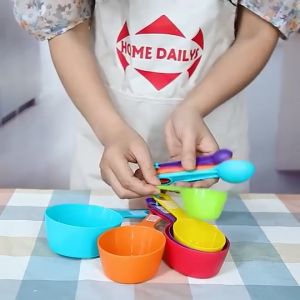 12Pcs/Set Measuring Spoon Cup Eco-friendly Cooking Baking Scale Tools Stackable for Kitchen Measuring Tool