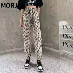 Fashion Womens pants high waist pants elastic korean style fashion loose girls quality girls long pants simple style