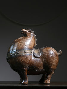 Porcelain Decorative Figurine of Tang Horse General Creative Handmade Ceramics Living Room Decor Gift Box Included