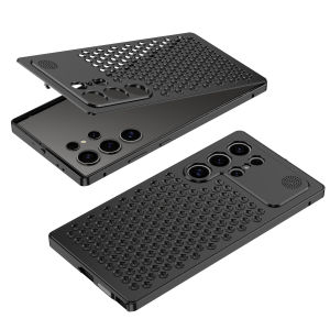 Sang Trọng Nhôm Hương Thơm Rỗng tản nhiệt Ốp điện thoại cho Samsung S25 S24 S23 Siêu S24Plus Ống Kính Vỏ chống sốc bảo vệ