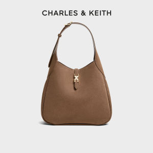 Charles & Keith | Retro Commuter Large Capacity Suede Hobo Tote Bag