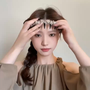 Cao sọ Top sóng lớn Headband nữ 2024 phong cách mới cao cấp phong cách thời trang với răng chống trượt Headband nữ