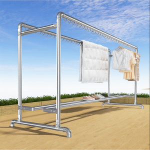 YIXUAN | Movable Steel Pipe Freestanding Clothes Drying Rack