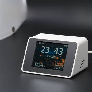 Modern Touch Screen Weather Clock Alarm Clock Stock Display Temperature Humidity Network Connected Desktop Tech Decoration