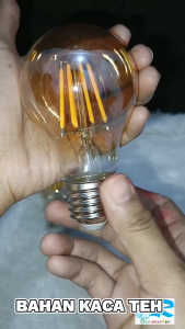 FILLAMENT G45 8WATT 4WATT lampu A60 FILLAMENT LIGHT kuning 2700k amber lampu cafekamar tidur
