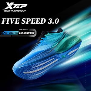 Xtep Five Speed 3.0 Summer Womens Lightweight Sneakers Non-Slip Breathable Mesh Women Casual Running Shoes 875318110010