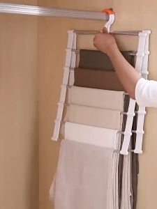 ที่แขวนกางเกง ราวแขวนกางเกง ไม้แขวนเสื้อ กางเกง ผู้ชาย ไม้แขวน ผ้าเช็ดตัว จัดระเบียบกางเกง มินิมอล ประหยัดพื้นที่