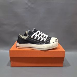 SEPATU CNVRS 70S LOW EGRED HITAM PUTIH SOL BENING GLOSSY 36-43 SNEAKERS BLACK WHITE