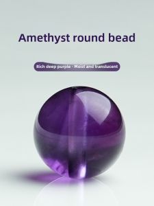 High Quality Natural Amethyst Loose Beads round Beads Bracelet Chain Earring DIY Accessories Lavender Purple Fashion Jewelry
