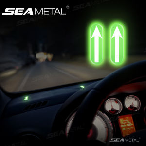 Seemetal 8 cái/Bộ nhãn dán đánh dấu điểm xe phát quang đánh dấu đánh giá nội thất dấu hiệu định hướng mũi tên nhãn đề can lái xe ô tô Biển cảnh báo đêm