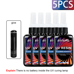 1-5Pcs New High Strength UV Resin Glue Quick-Drying UV Curing Clear Hard Epoxy Resin Glue For Jewelry Crystal Diy Glass Repair