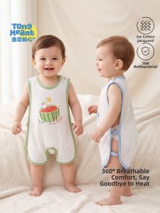 TONGLIANCHUXIN | Icy Cotton Lightweight Summer Sleeveless Baby Onesie