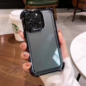 Blue Lotus Water Drop Clear Phone Case For iPhone 18 17 Air 16 15 14 13 12 11 Pro Max Plus Soft TPU Anti-Fall Protective Cover