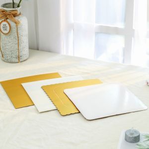 Disposable Cake Stand Square Pad 4 6 8 10 12 Inch Birthday Cake Base Board Cake Box Inner Pad Kitchen Baking Tools Pastry Packaging
